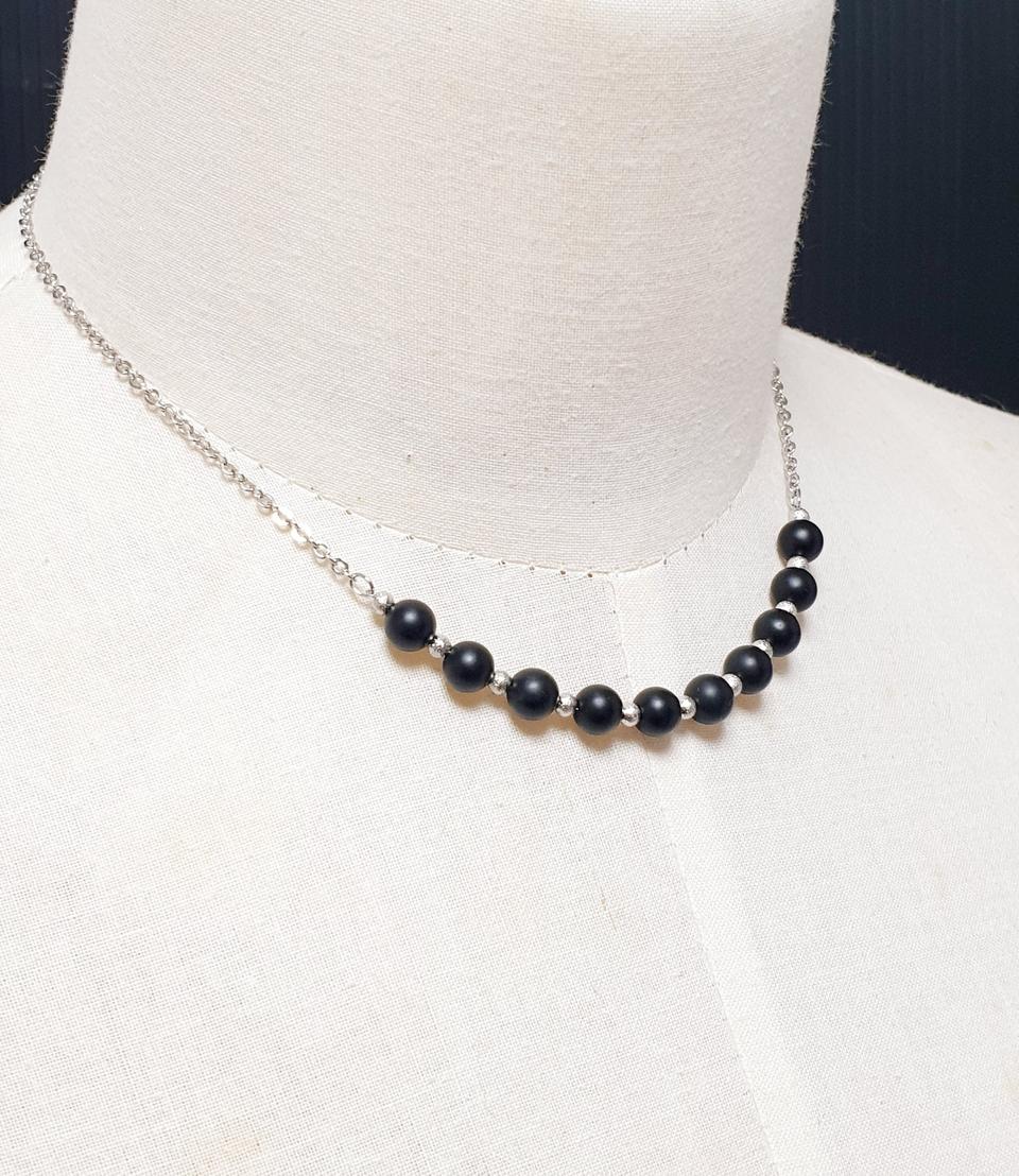 오닉스 샌딩볼 목걸이