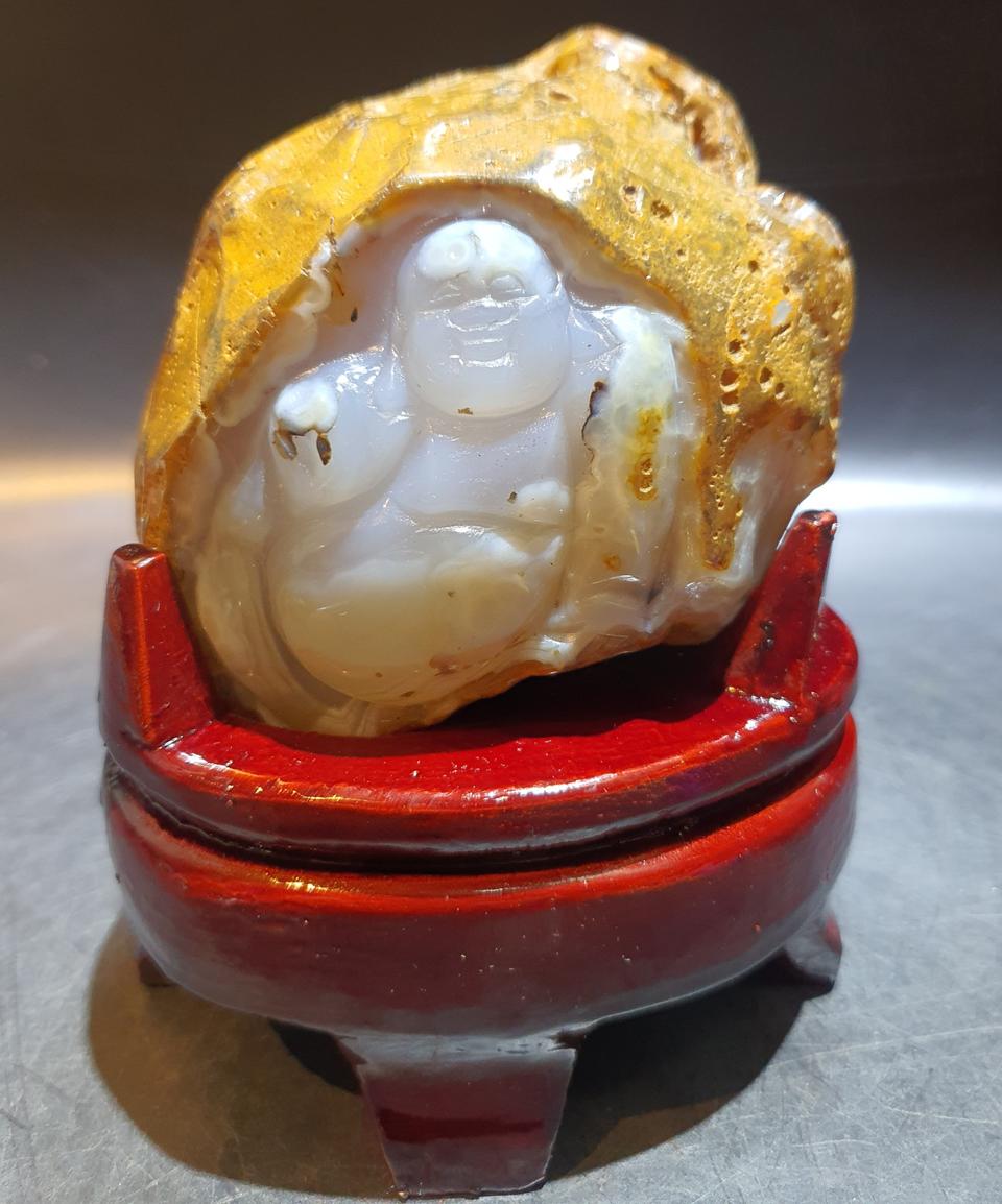 마노 포대상 조각 장식품