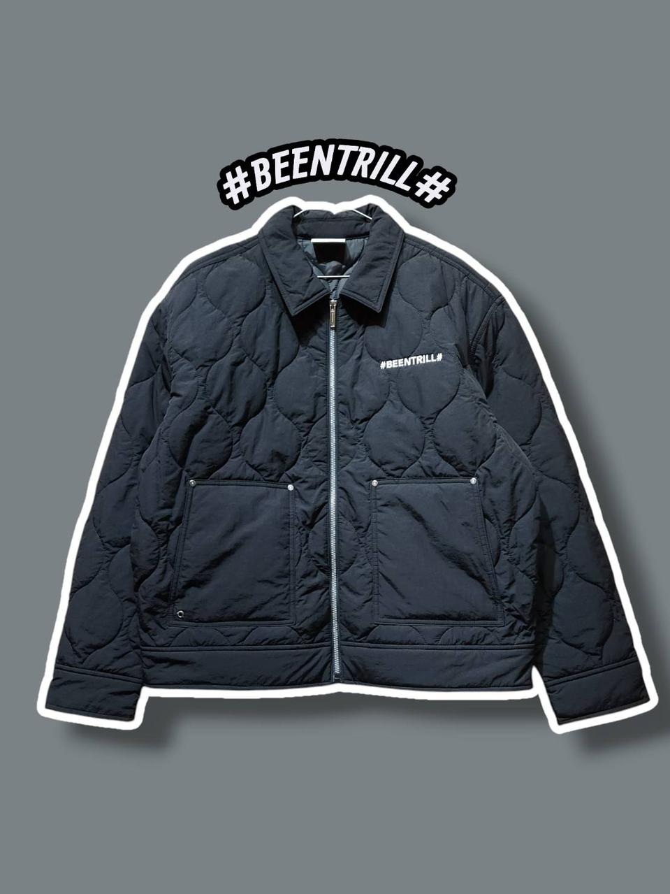 M/ 빈트릴 컴포트핏 웨이브 퀼팅 자켓 블랙 /1212