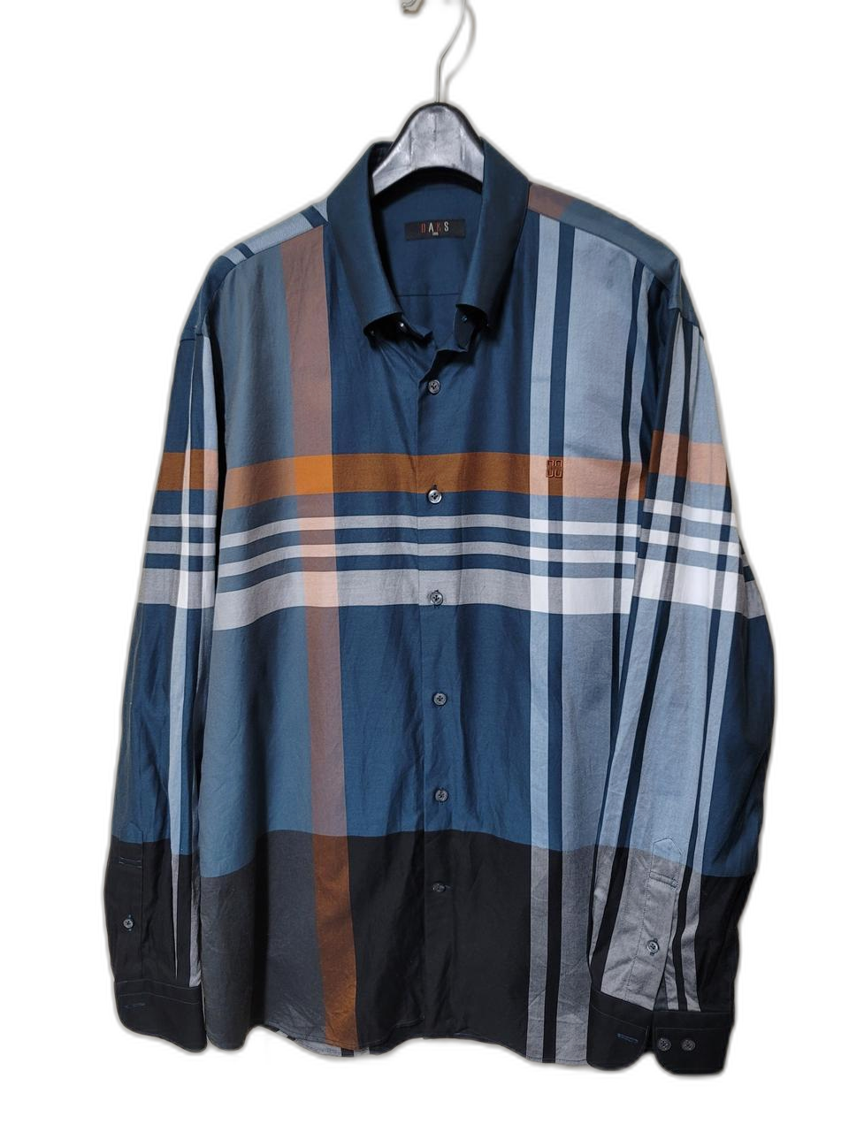 닥스 블루 체크셔츠