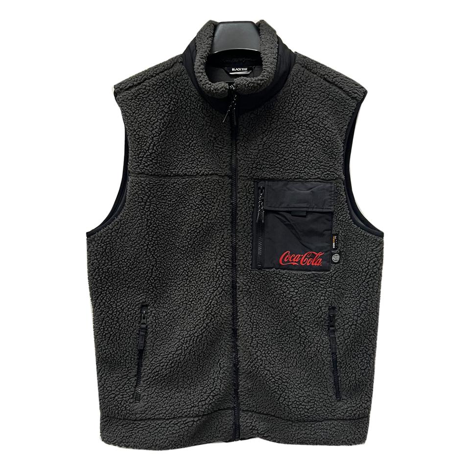 블랙야크 코카콜라 양털 쉐르파 플리스 베스트 조끼 100
