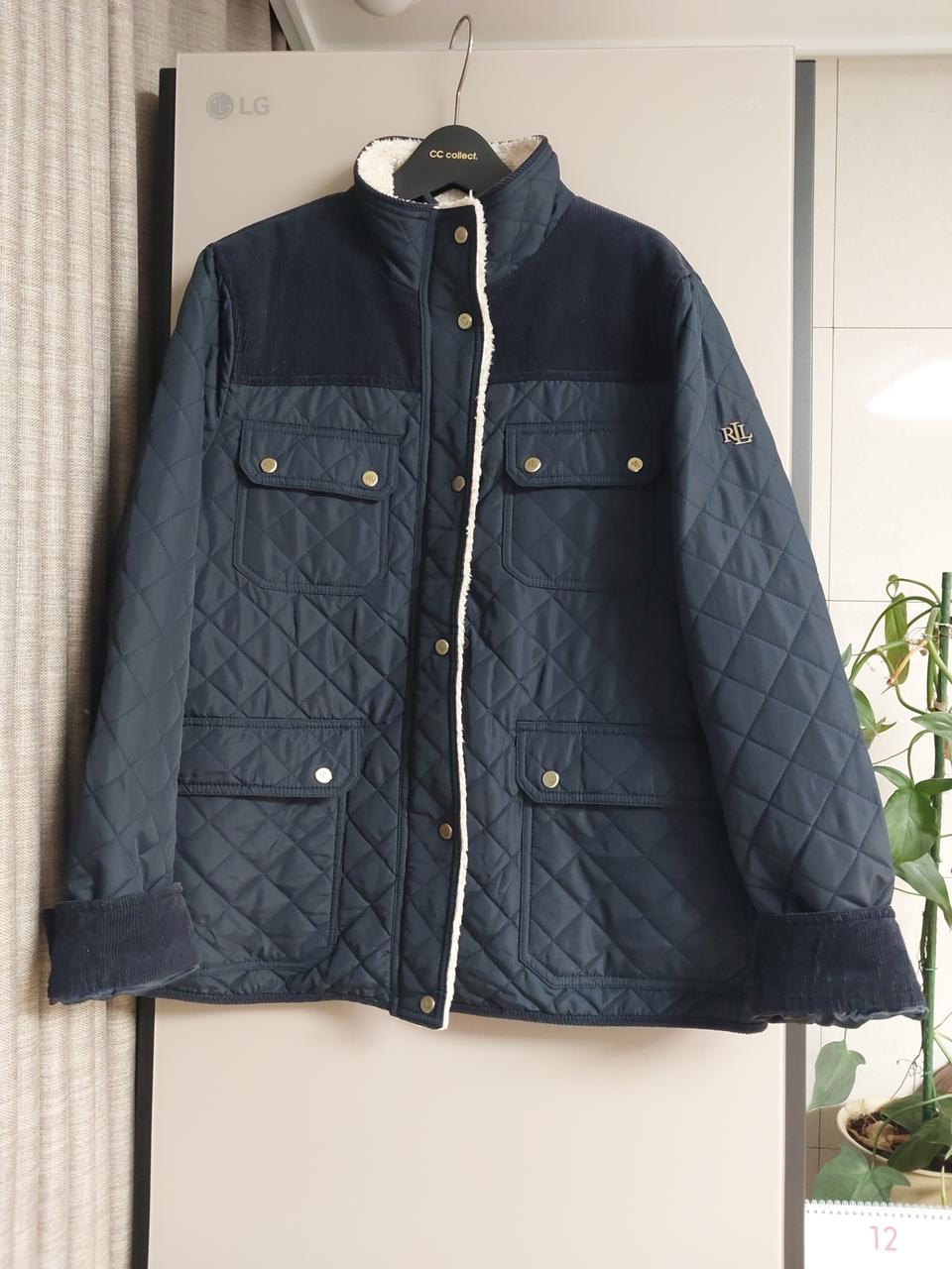 랄프로렌 코듀로이배색 퀼팅자켓