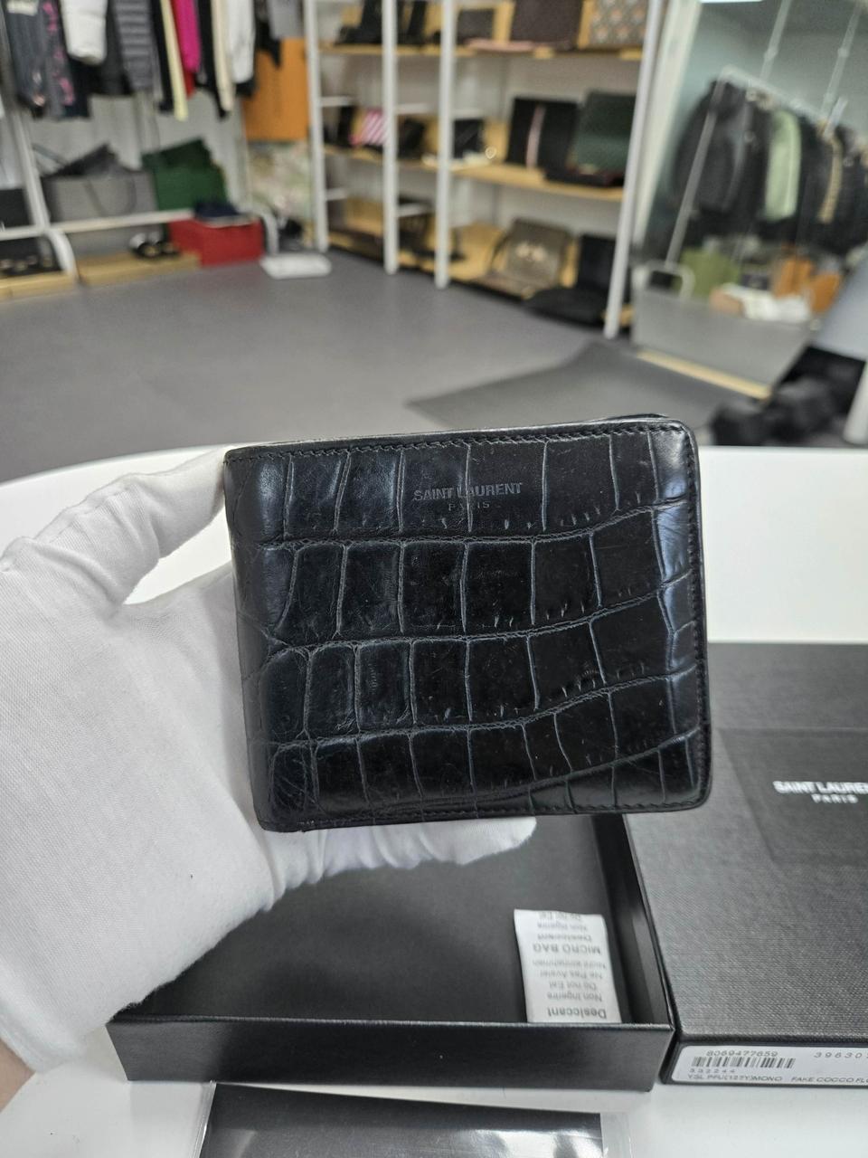 [A급컨디션]입생로랑 크로커다일 반지갑