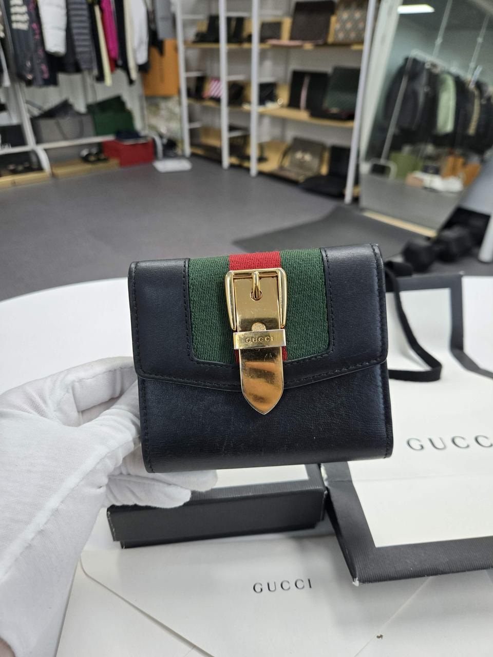 [A급컨디션]구찌 블랙 실비 반지갑