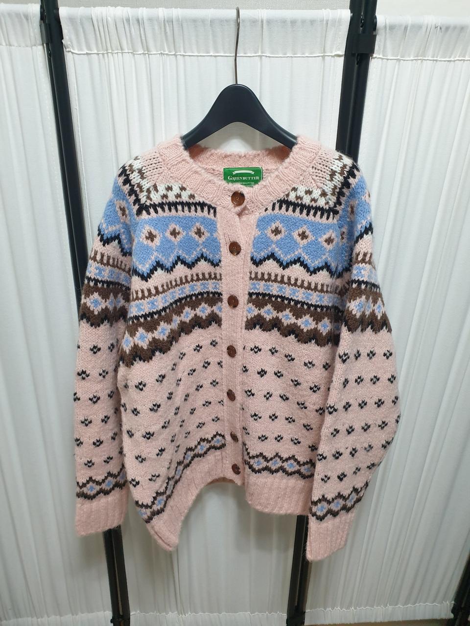 그린버터 보혜미안 노르딕 가디건/프리