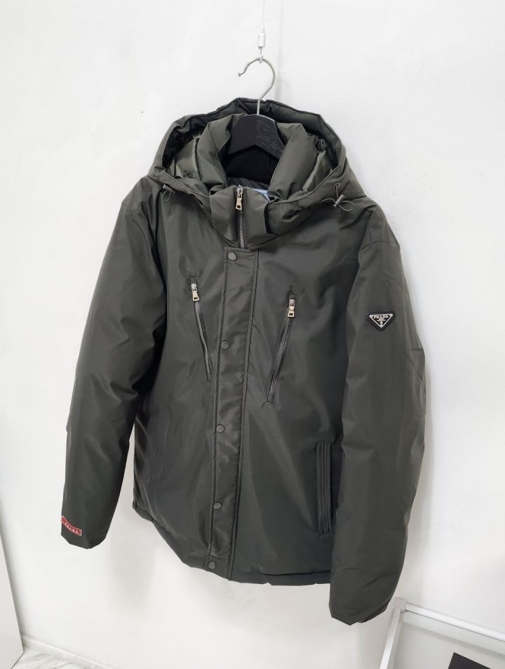 프라다 남성 지퍼 포켓 패딩