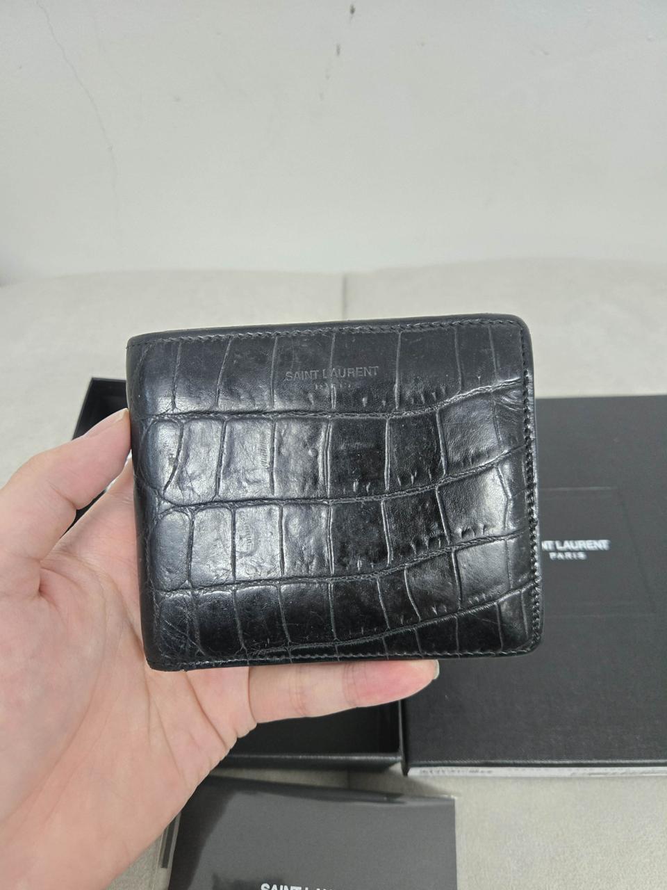 [보증서 정품]입생로랑 악어 반지갑