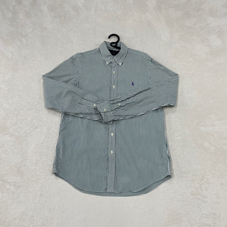 M 폴로 신형 코튼스트레치 그린스트라이프 셔츠 남성