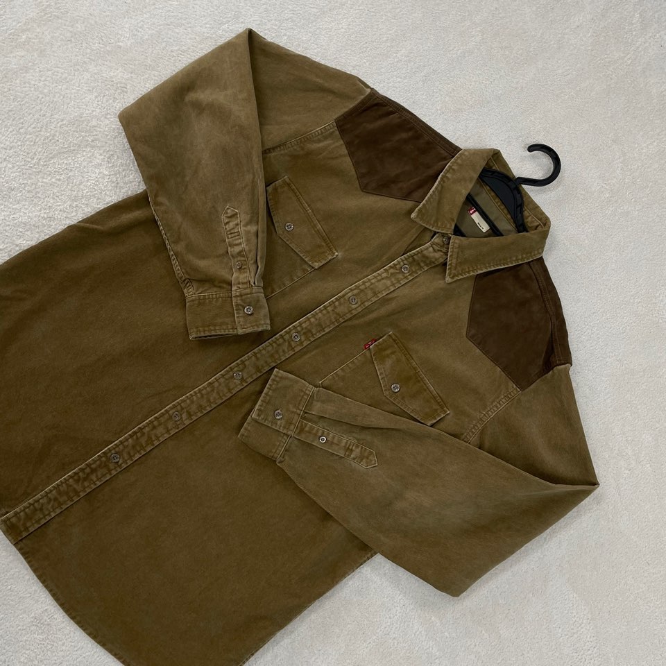 XL 리바이스 웨스턴 코듀로이 셔츠 105 스웨이드