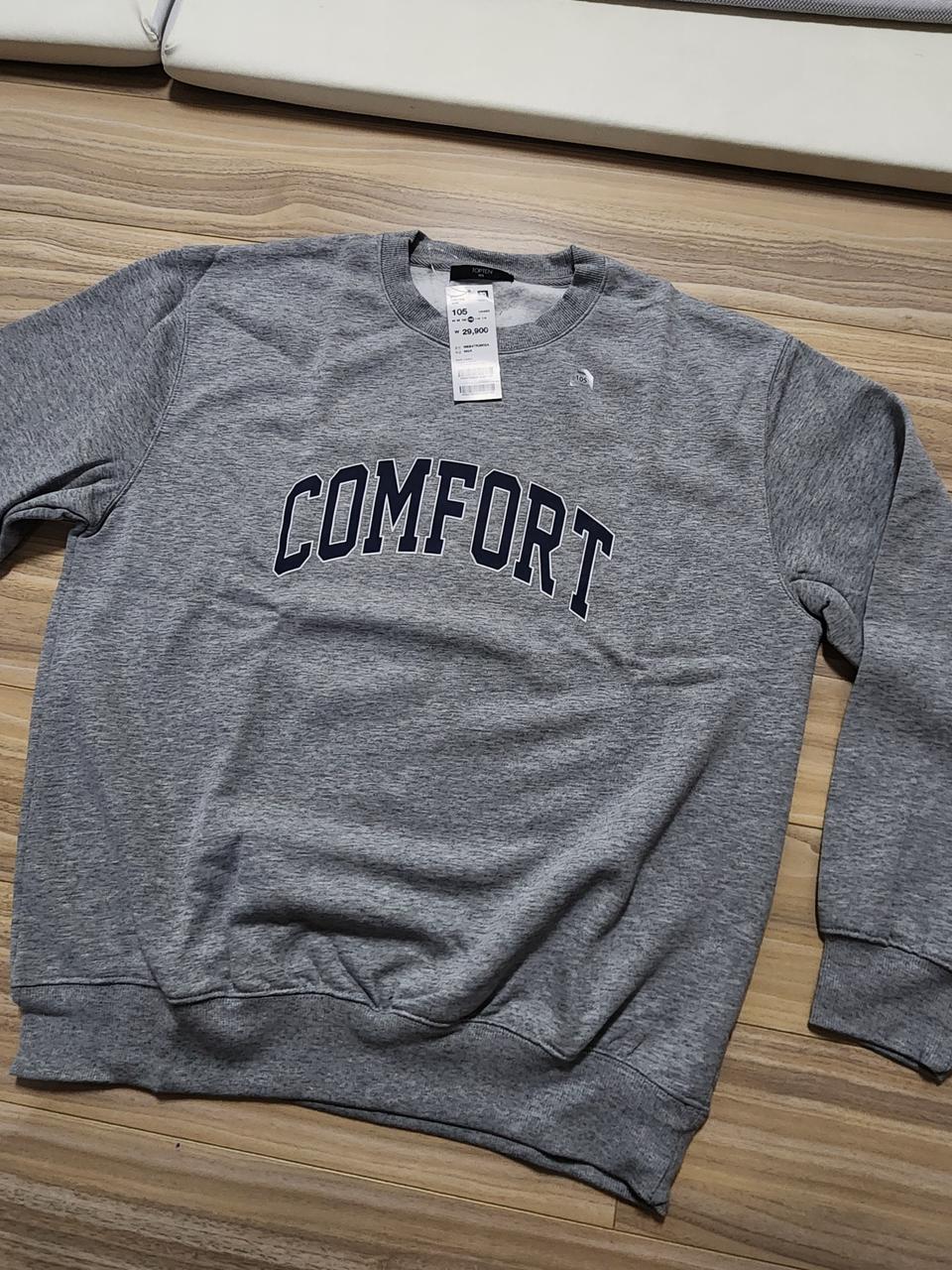 탑텐기모맨투맨티셔츠멜란지그레이105사이즈