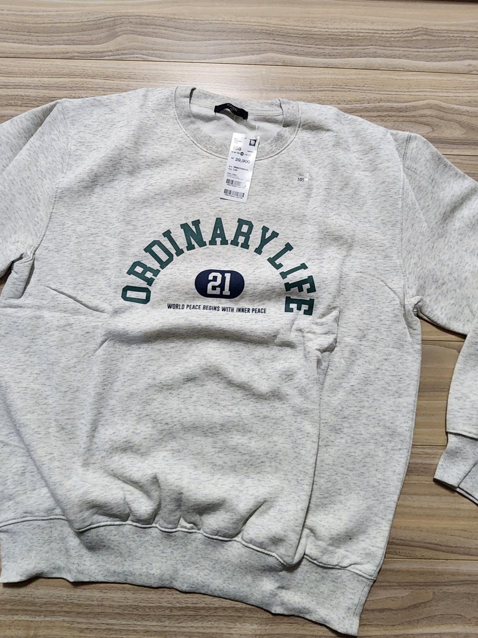 탑텐맨투맨티셔츠라이트그레이105사이즈