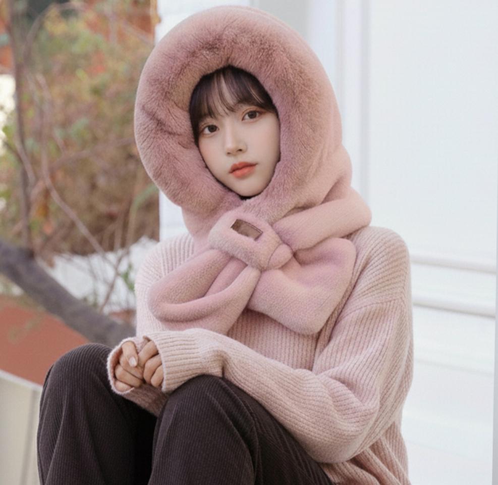 {1+1} 겨울 후드 에코퍼 목도리 4컬러 바라클라바 (무료배송)