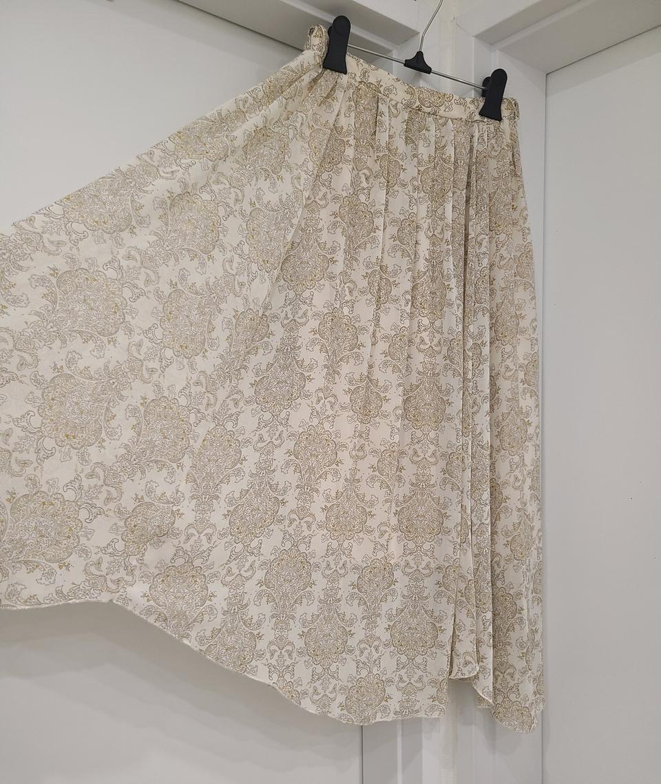 패턴 밴딩 롱스커트