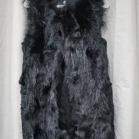 진도 모피 블랙 퍼 베스트 조끼 77