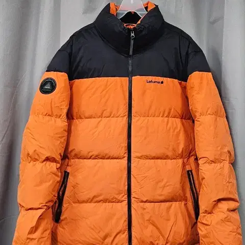 라푸마 오렌지/블랙 패딩 점퍼