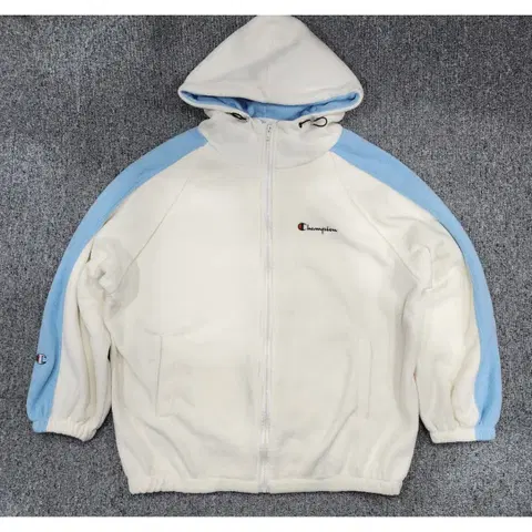 챔피온 배색 플리스 후드집업 후리스 L