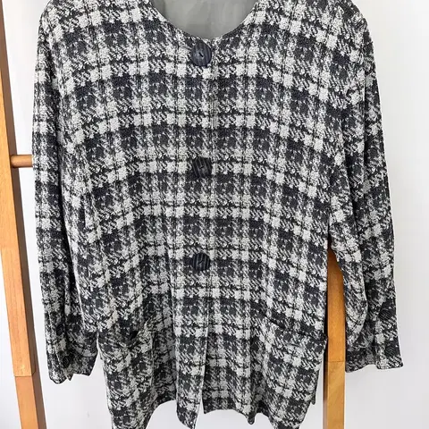 체크 썸머 블레이져(일본빈티지-여성사이즈M)