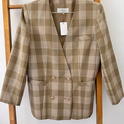 썸머 울 체크 자켓(일본빈티지)