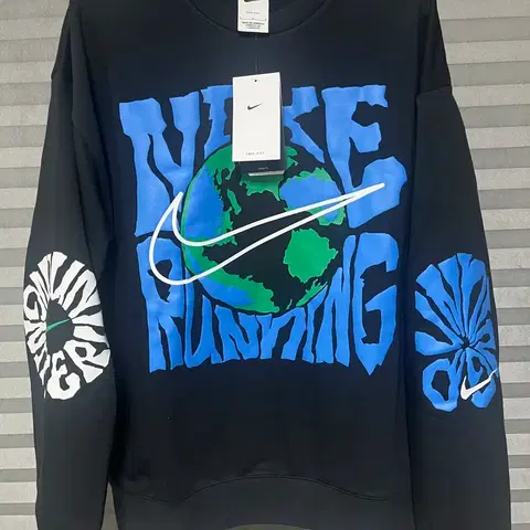 (새상품) 나이키 런 에너지 드라이핏 플리스 러닝크루 블랙