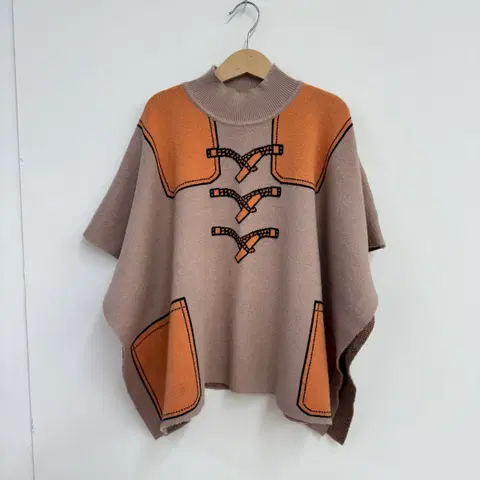 (110-120) BB 니트 판초