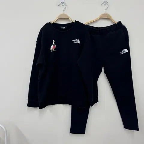 (140) 노스페이스 키즈 맨투맨 세트