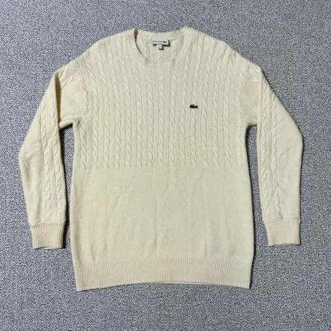 라코스테 아이보리 울 니트 여성용 S