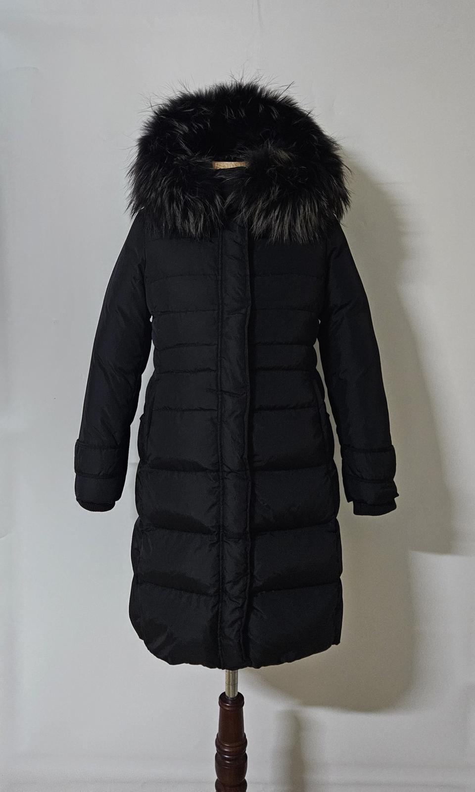 66)빈폴 여성 블랙 최상품 구스다운 거위털 롱패딩