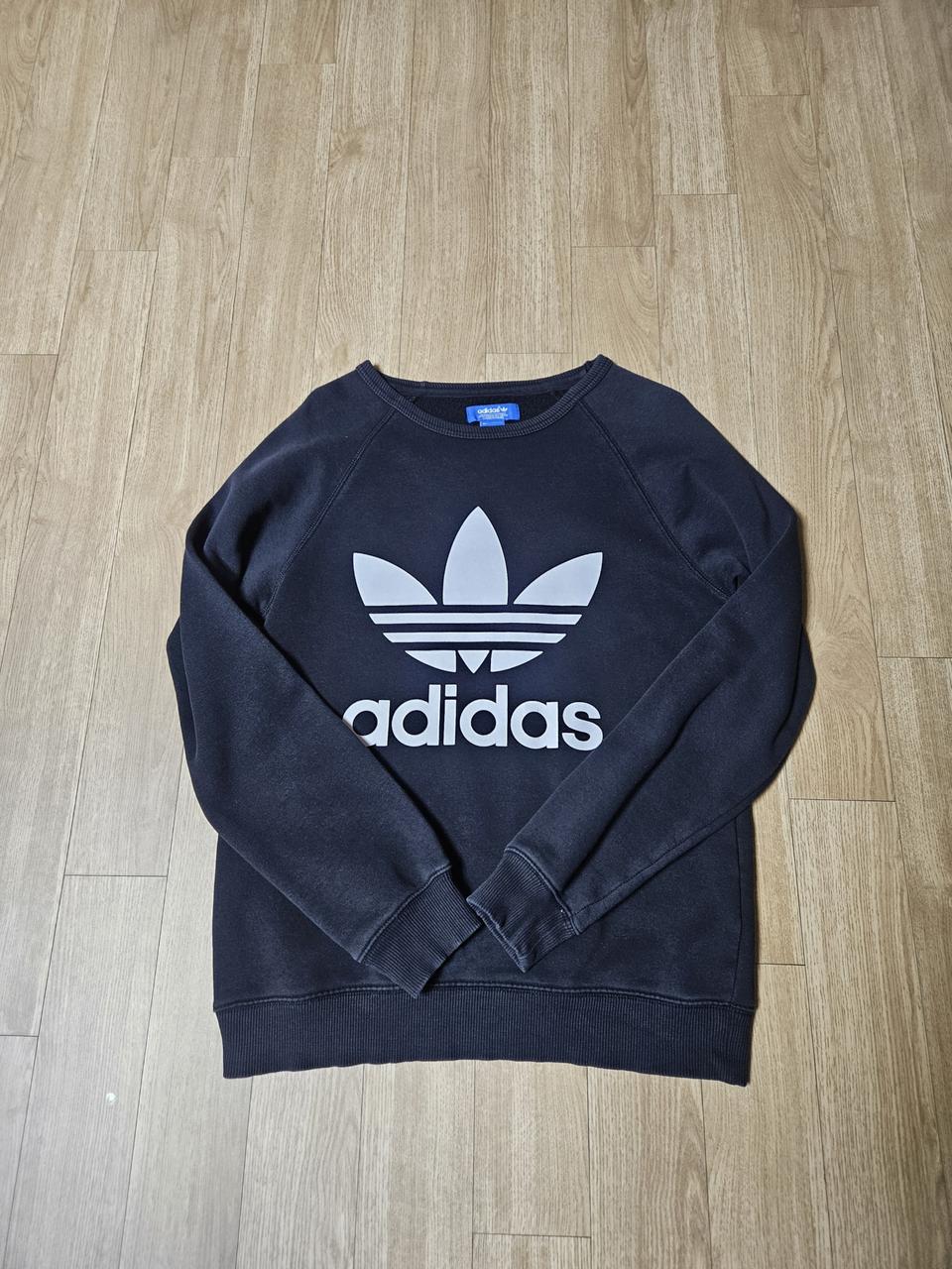 아디다스 빅로고 기모 맨투맨(남녀공용)