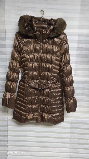 여성 macaw 브라운 패딩 코트