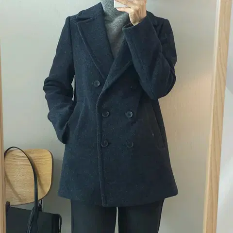 (55)SOUP 여성 더블 버튼 코트