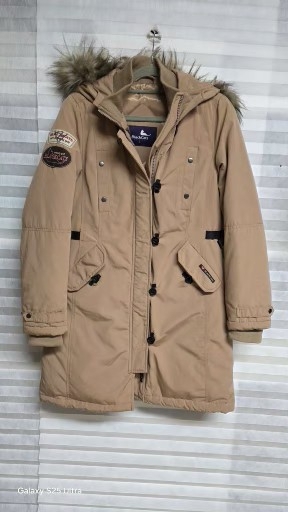 블랙캣츠 후드 롱 패딩 코트