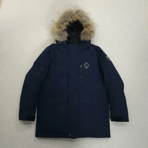 (95)코오롱스포츠 후드 폭스퍼 패딩 점퍼 덕다운 파카 M2W1495