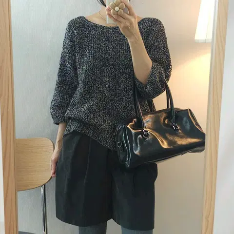 (M)JPN 유니클로 반팔 코튼 니트 일본빈티지 M5W1480