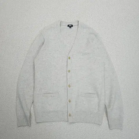 (M)유니클로 울 브이넥 가디건 캐주얼 베이직