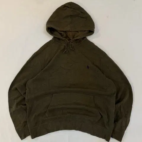 폴로 랄프로렌 와플 니트 후드티 올리브 그린