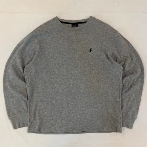 폴로 랄프로렌 와플 써멀 롱슬리브 긴팔티 회색