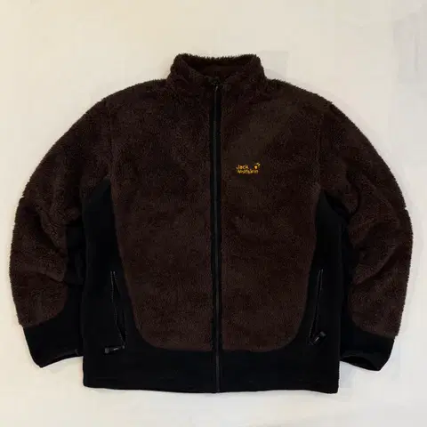 잭울프스킨 빈티지 아웃도어 플리스 딥브라운