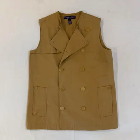 90s 랄프로렌 퍼플라벨 컬렉션 더블 버튼 베스트 카키