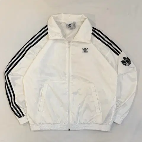 아디다스 파이어버드 락업 트랙탑 바람막이 화이트