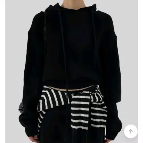 어텀 코이 후드 니트 - 블랙