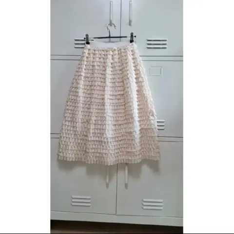 프릴 캉캉 스커트 - 아이보리