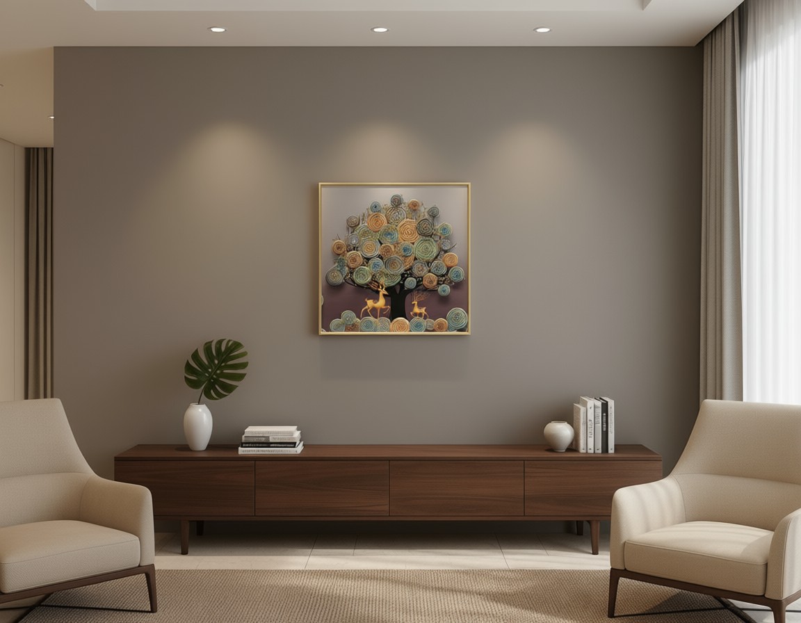 우리집에 복을 가져다 줄것 같은 황금 돈나무 보석 큐빅 황금 액자