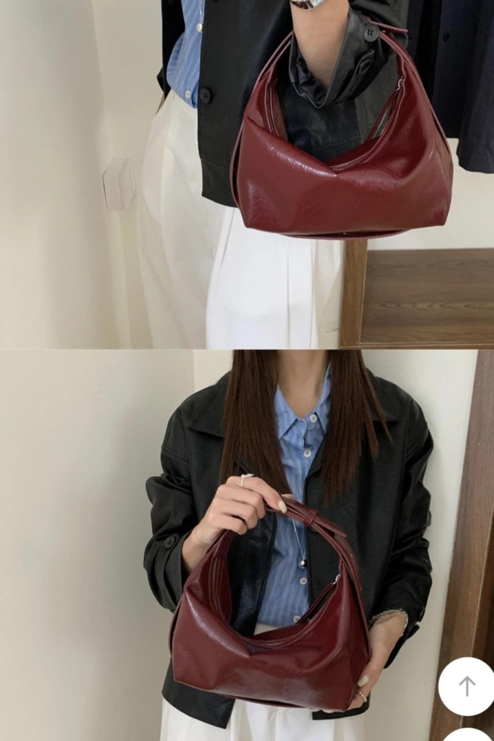 (새상품)레드 숄더백