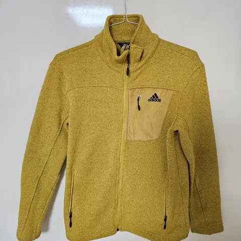 아디다스 옐로우 플리스 자켓 m