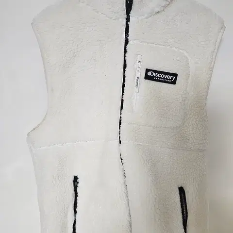 디스커버리 후리스 뽀글이 조끼 아이보리 L