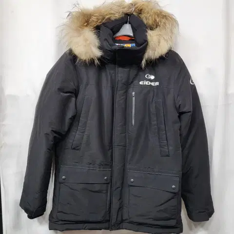 작업복 추천 아이더 블랙 패딩 점퍼 후드털