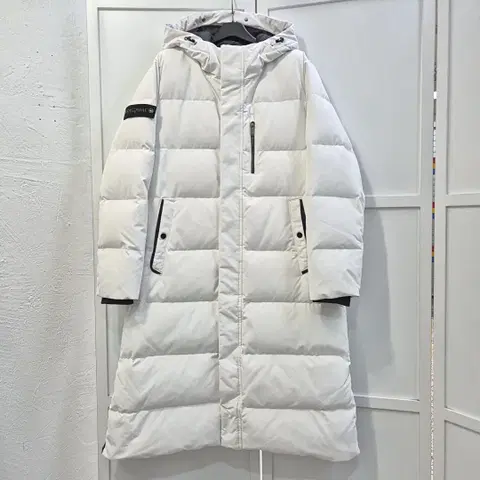 장미쉘바스키아 구스 롱 패딩 남성100