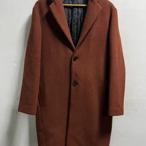 95-100 라퍼지스토어 누빔 루즈핏 울 롱코트 정품