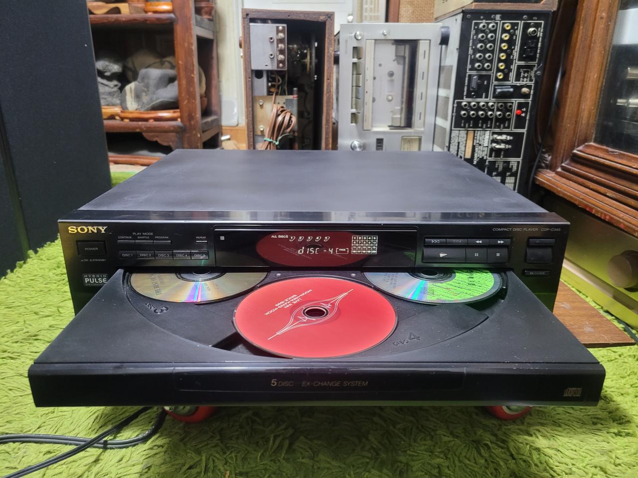 소니 5디스크 CDP  C345