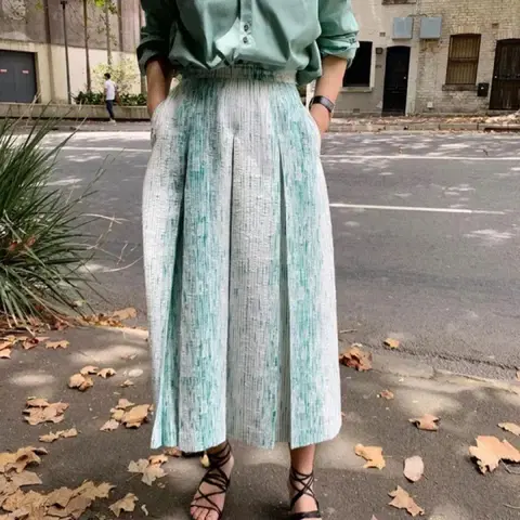 오르 프리미엄 자카드 롱 스커트 풀 치마 하객룩 결혼식 타임마인랑방